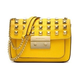 Michael Kors Sloan Pyramid-Stud Saffiano Flap Bag